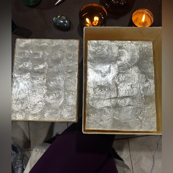 Capiz Shell Stackable Boxes - Picture 3 of 6